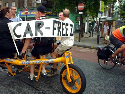 car free zone banner