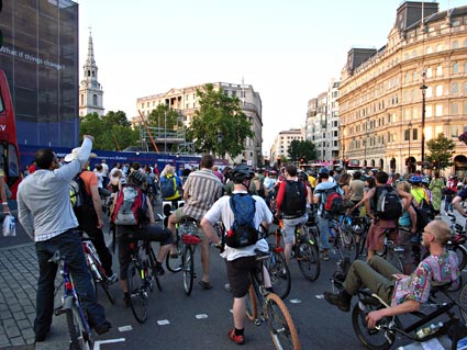 Critical Mass bike ride, Waterloo through central London, Friday June 30th, 2006