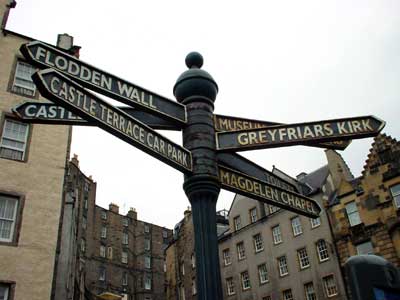 Street sign, Cowgate, Edinburgh