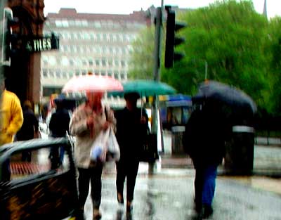 More rain, South St Andrew Street, Edinburgh