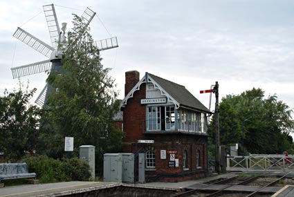 Heckington windmill and station, Lincolnshire