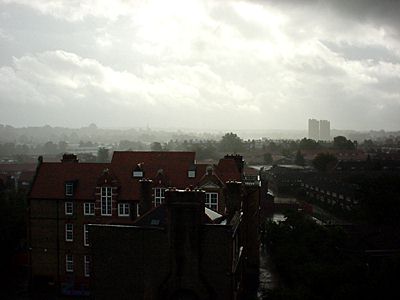 rain storms over Crystal Palace