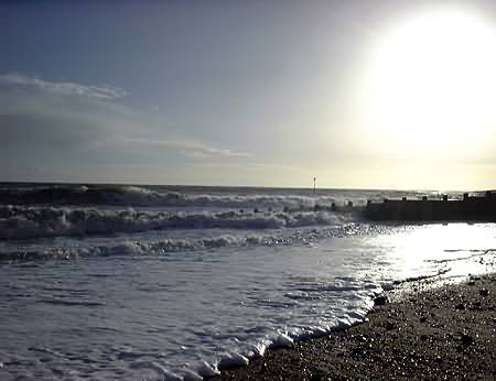 English coastline in the winter