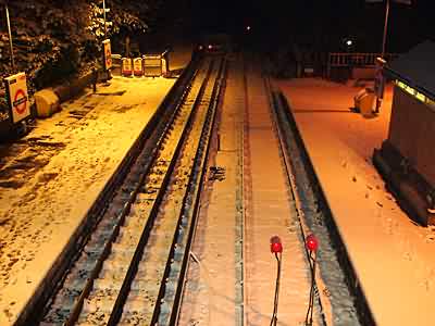 End of the line, High Barnet in the snow