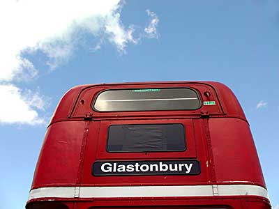 Guardian Bus, Backstage, Glastonbury Festival, June 2004