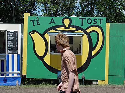 Te a tost stall, Glastonbury Festival, June 2004