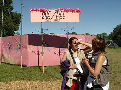 She/Pee female urinals, Glastonbury Festival, June 2004