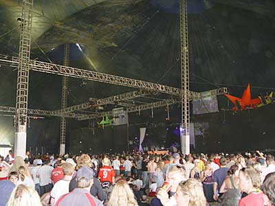 Inside the Dance Tent, The Glade, Glastonbury Festival, June 2004