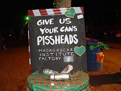Give us your cans pissheads, Glastonbury Festival, June 2004