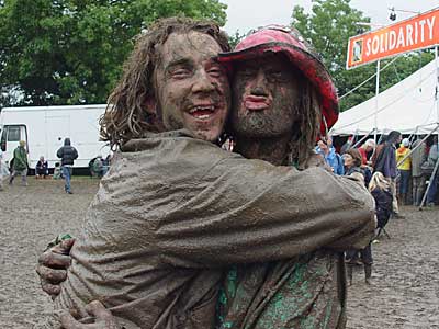 Mud people! Glastonbury Festival, June 2004