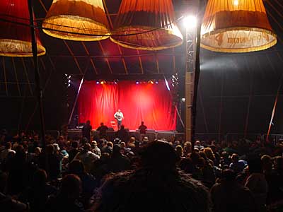 Inside the Comedy Tent, Glastonbury Festival, June 2004