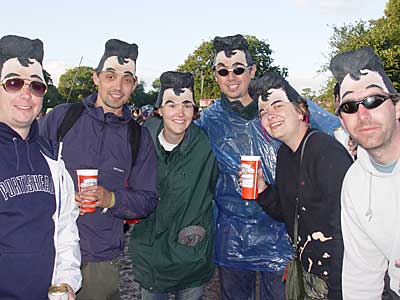 An outbreak of Elvis's, Glastonbury Festival, June 2004