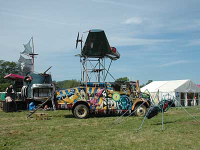 Mutoid Waste Co sculptures, Circus Field,, Glastonbury Festival, June 2005