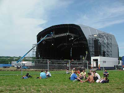 Other stage before the festival, Glastonbury Festival, Pilton, Somerset, England June 2005