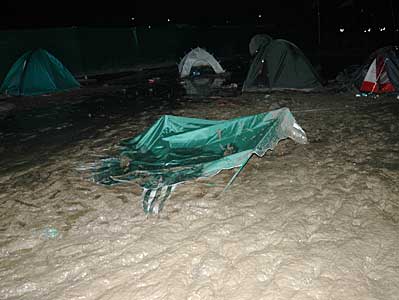 A lost tent, Other Stage, Glastonbury Festival, Pilton, Somerset, England June 2005