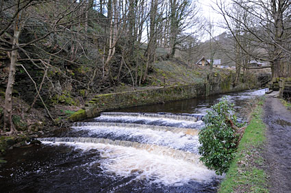 Hardcastle Crags and Gibson Mill, National Trust, South Pennines, near Hebden Bridge, west Yorkshire, England; photos of a short walk