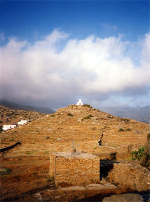 Small chapel on hill, Ios, Cyclades Islands