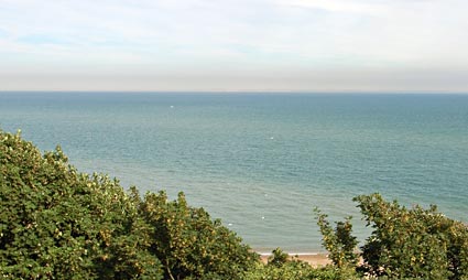 West Folkestone views and the Lower Leas Coastal Path, south coast of Kent, England, including pictures of the harbour, town, hotels and beach