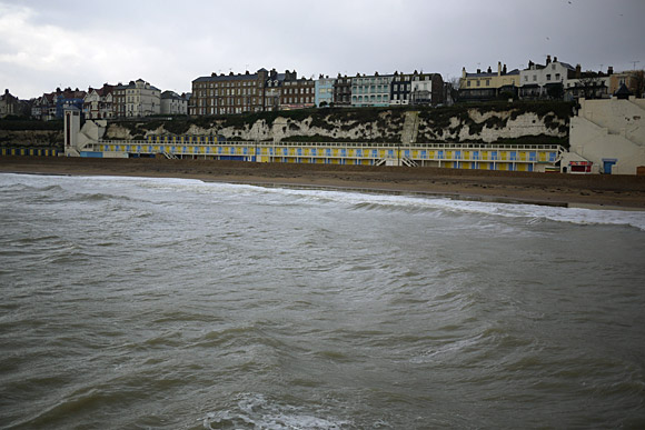 Broadstairs in the rain - a winter's walk along the seafront of the south eastern English seaside resort in Kent, November, 2009