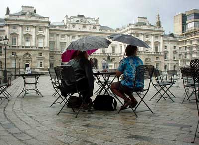 Somerset House, rain