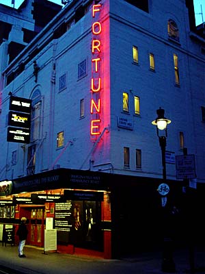 Fortune Theatre, Russell Street by Crown Court, London Dec 2001