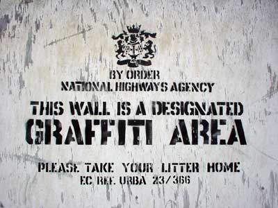 Graffiti by Banksy, London Bridge