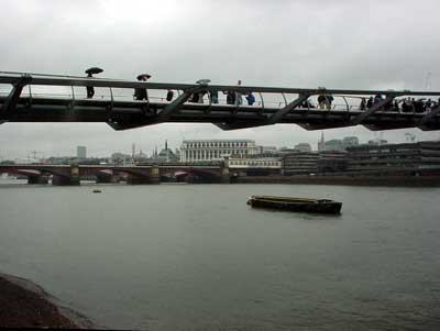 Millennium Bridge reopens, February 2002