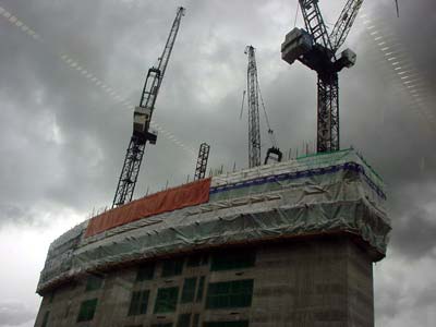 New building, Crossharbour, Docklands, London