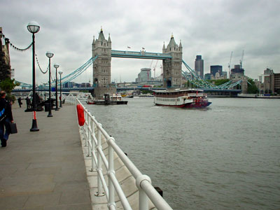 Tower Bridge, looking west, London