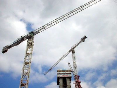 Warren Street cranes, London