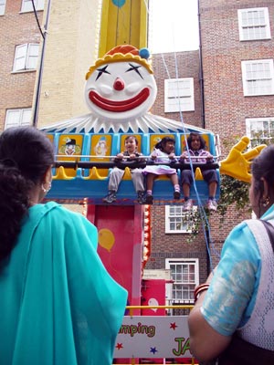 Kids fairground ride, Somerstown Festival of Cultures, St Pancras, London