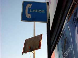 Lotion phone sign