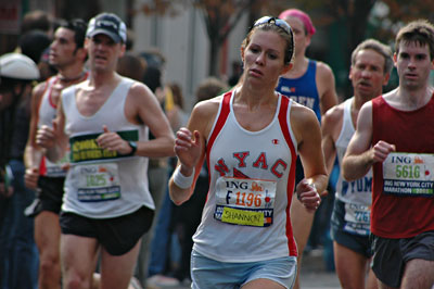 Runners, New York Marathon 2005, Bedford Avenue, Williamsburg, Brooklyn, New York, Brooklyn, New York, NYC, US
