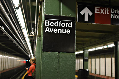 Bedford Avenue subway, Williamsburg, Brooklyn, New York, Brooklyn, New York, NYC, US