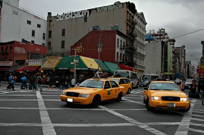 A grey day in Chinatown, Lower East Side, New York, New York City, NYC, USA
