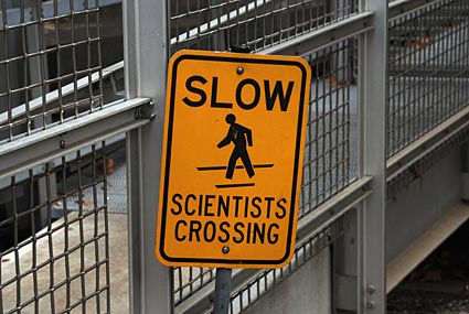 Slow. Scientists Crossing! Manhattan, New York, NYC, November 2006