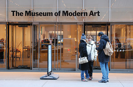 Outside the Museum of Modern Art, Manhattan, New York, NYC, November 2006