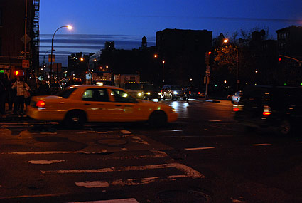 Allen  Street, Night photographs on the streets of New York, NYC, December 2006