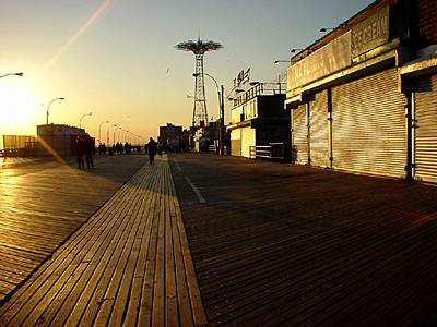 End of the day, Coney Island, New York
