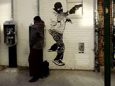 telephone and graffiti, New York