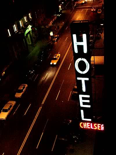 view from a balcony: Chelsea Hotel