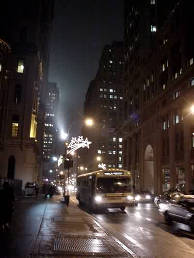 Broadway at night, Dec 1999