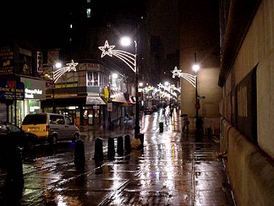 wet night on Fulton Street