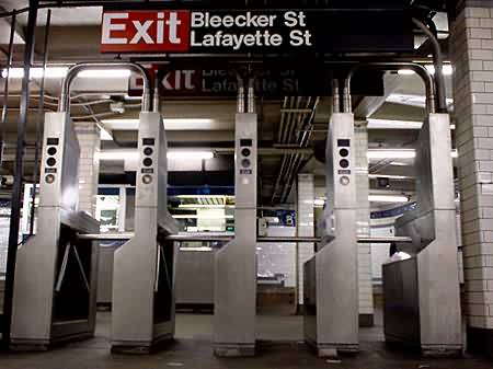 Bleecker and Lafayette subway gates