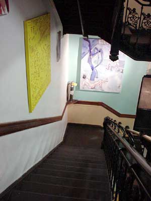 Artwork on the stairs at the Chelsea Hotel, Manhattan, New York