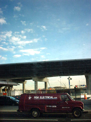 View from the bus, JFK airport, New York