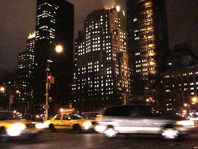 Cabs and skyscrapers, Manhattan, New York