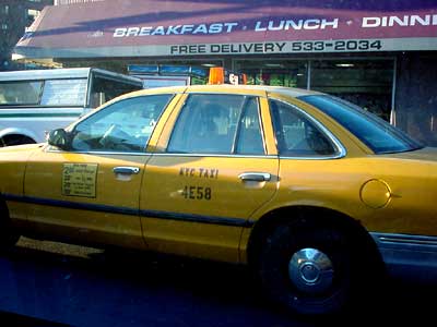 Yellow cab, Manhattan, New York