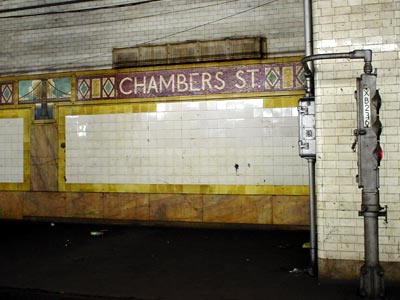 Chambers St subway station, Lower Manhattan, New York