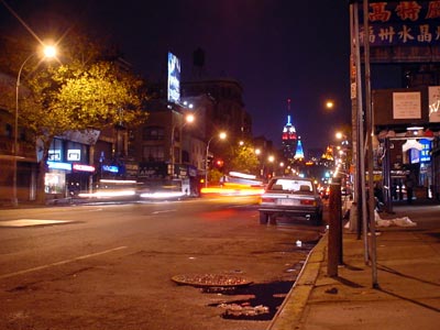 Bowery at night, Lower East Side, Manhattan, New York